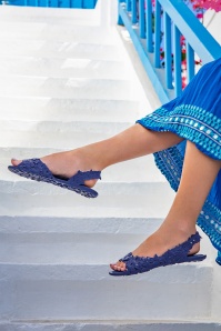 Sunies - Flexi Butterfly flipflop sandalen in blauw 2