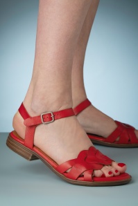 Miz Mooz - Demure Sandals in Scarlet Red