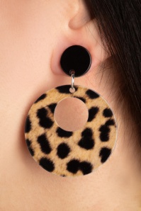 Glitz-o-Matic - 50s Lovely Hoop Earrings in Leopard