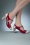 Nemonic - Madison Patent Leather T-Strap Pumps in Red  4