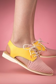 Rollie - Derby Slingback Punch schoenen in pink lemonade
