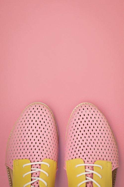 Rollie - Derby Slingback Punch Shoes in Pink Lemonade 3