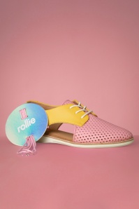 Rollie - Derby Slingback Punch schoenen in pink lemonade 5