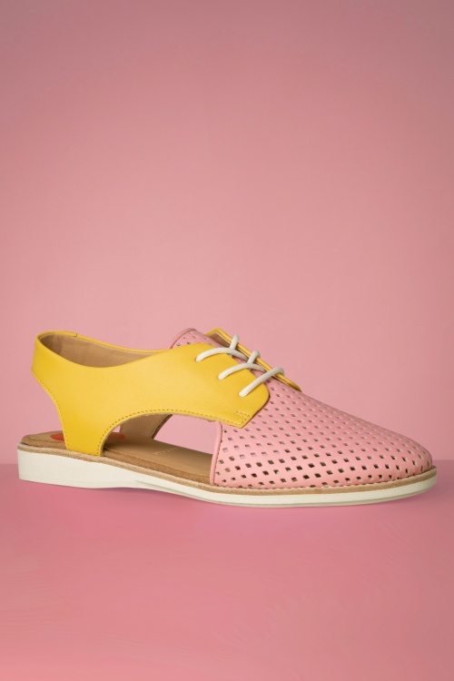 Rollie - Derby Slingback Punch Shoes in Pink Lemonade 2