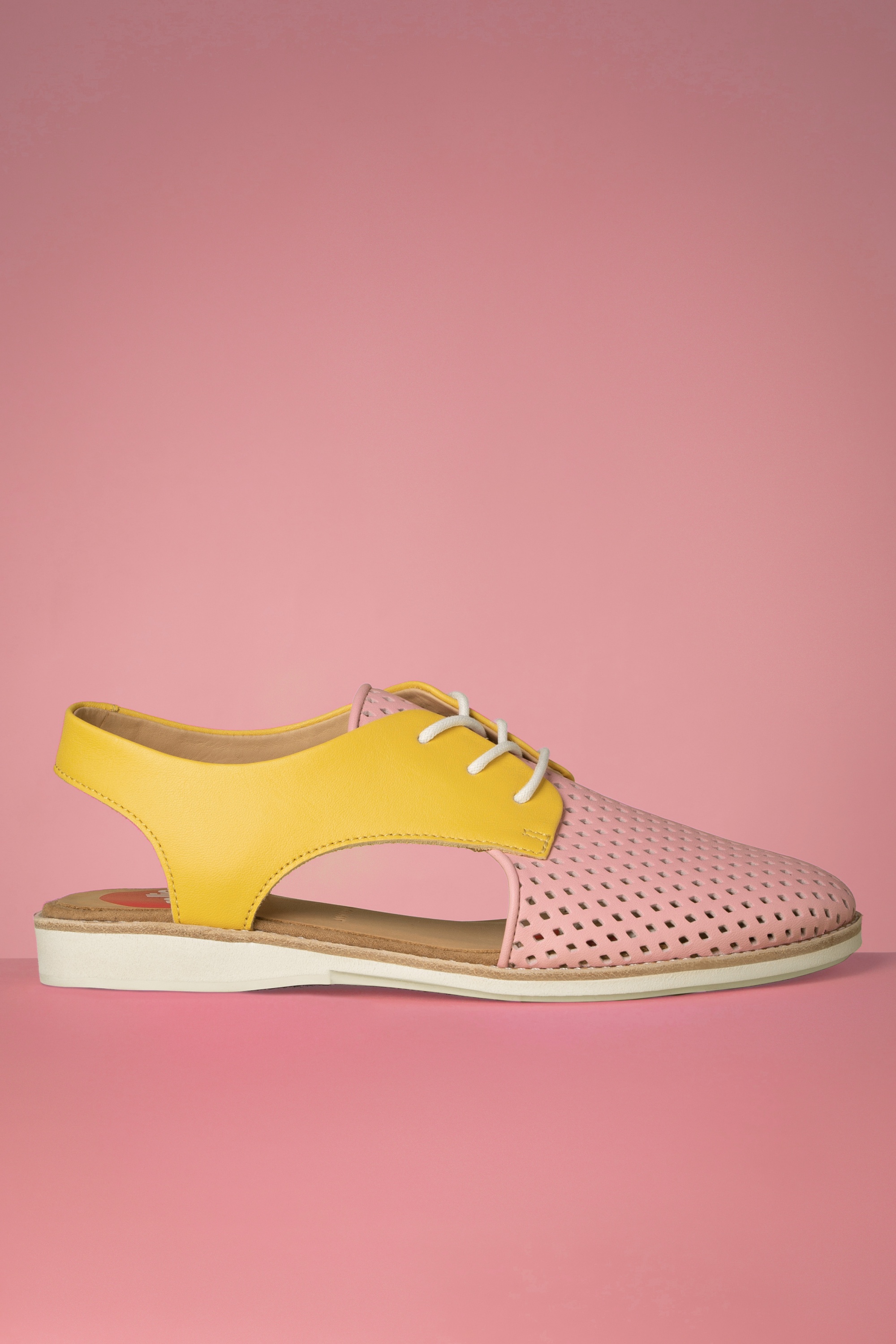 Rollie - Derby Slingback Punch schoenen in pink lemonade 4