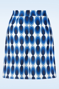Vintage Chic for Topvintage - Bobby Retro Skirt in Blue and White 2
