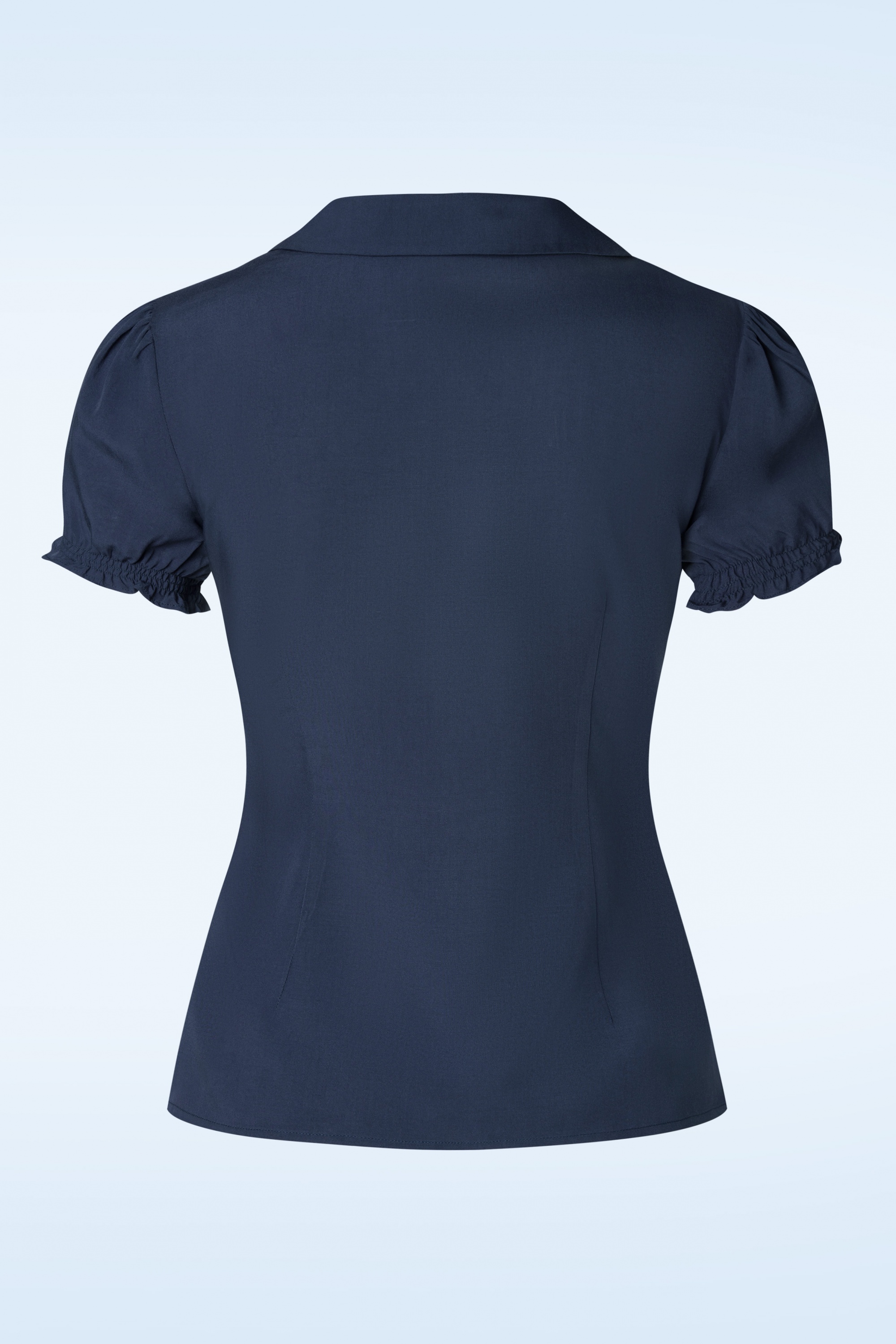 Banned Retro - Jane blouse in marineblauw 2