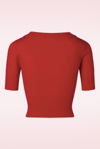 Banned Retro - Sweet Sunny Jumper in Red 2