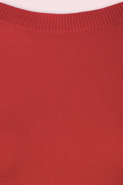Banned Retro - Verträumter Pullover in Rot 3