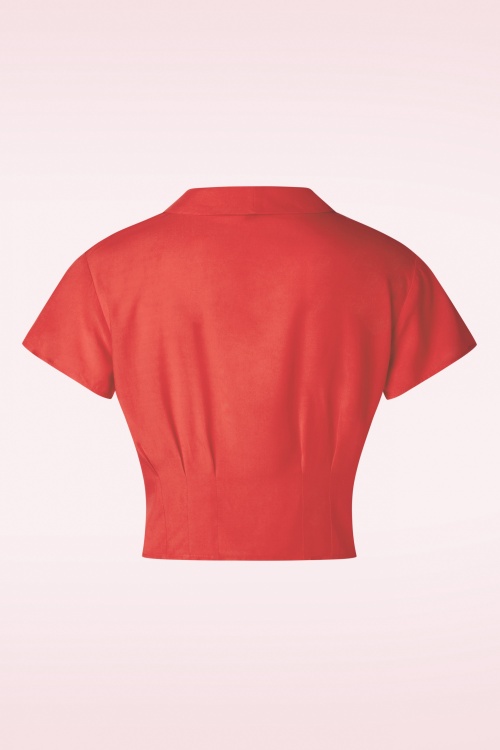 Banned Retro - Summer Ahoy Blouse in Red 2
