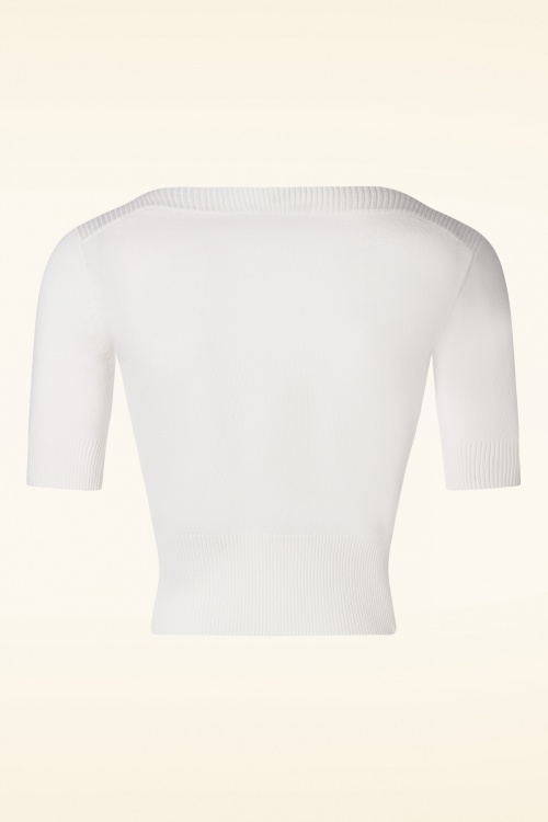 Banned Retro - Verträumter Pullover in Weiß 4