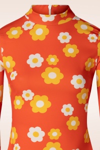 Vintage Chic for Topvintage - Izzy Flower Dress en Orange 3