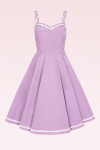 Collectif Clothing - Nova heart swing jurk in lila