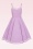 Collectif Clothing - Nova Heart Trim Swing Dress in Lilac