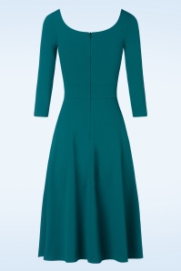 Vintage Chic for Topvintage - Cara Swing Dress en Bleu Sarcelle 2