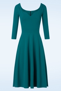 Vintage Chic for Topvintage - Cara Swing Dress en Bleu Sarcelle