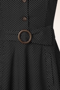 Banned Retro - Polka Dot dans jurk in zwart 4