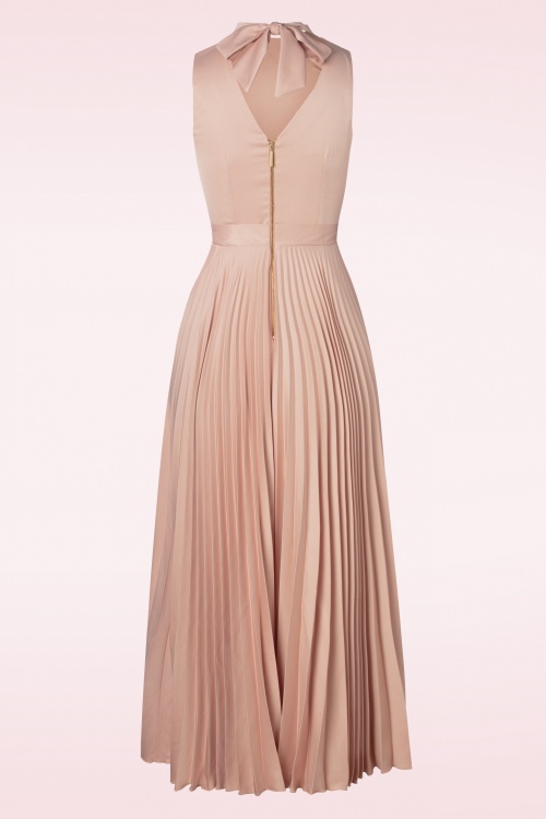 Closet London - Bella Pleated Maxi Dress in Blush Pink 2