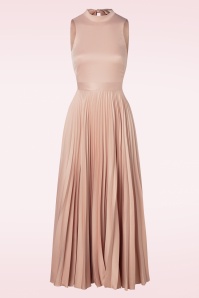 Closet London - Bella Pleated Maxi Dress in Blush Pink