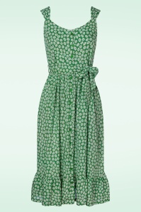 Pretty Vacant - Finola madeliefjes jurk in groen