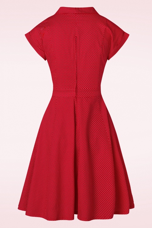 Banned Retro - Polka Dot Dance jurk in rood 2