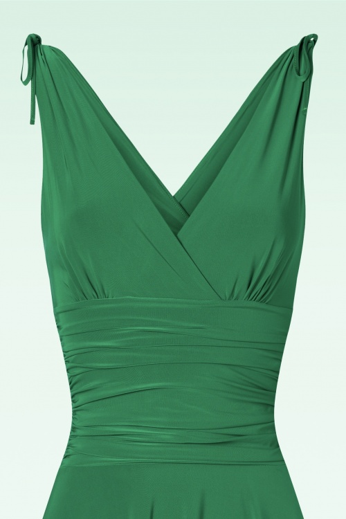 Vintage Chic for Topvintage - Grecian jurk in smaragdgroen 3