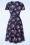 Vintage Chic for Topvintage - Trinny Floral Swing Kleid in Marineblau 2