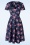 Vintage Chic for Topvintage - Trinny Floral Swing Dress in Navy