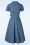 Very Cherry - Revers Midi Kleid in hellem Jeansblau 2