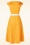 Vixen - Midi-jurk met stippen en wijde kraag in currygeel 2