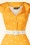 Vixen - Dotty Wide Collar Midi Dress in Curry Yellow 3