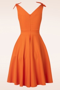 Glamour Bunny - The Harper Swing Dress in Orange 6