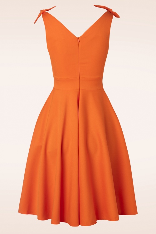 Glamour Bunny - The Harper Swing Dress in Orange 6