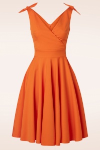 Glamour Bunny - The Harper Swing Dress en Orange 4