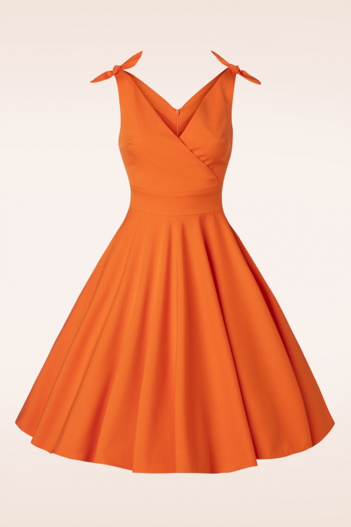 Glamour Bunny The Harper Swing Dress in Orange Shop at Topvintage