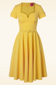 Glamour Bunny - Peggy Swing Dress in Yellow 4