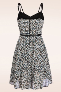 Vixen - Floral Embroidered Swing Dress in Black 3