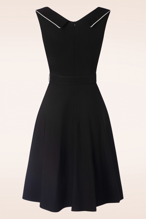 Vixen - Marica Herringbone Swing Dress in Black 3