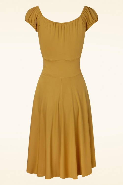 Vixen - Tessy Swing Dress in Mustard Yellow 3