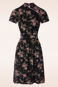 Bright and Beautiful - Blossom Mini Dress Années 60 en Denim