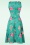 Banned Retro - Peacock Rose Swing Dress in Teal 3