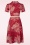 Rock N Romance - Charlene Palm Shirtwaister Dress in Ruby Red 3