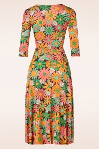 Vintage Chic for Topvintage - Faith Groovy Flower Swing Dress en Multi 3
