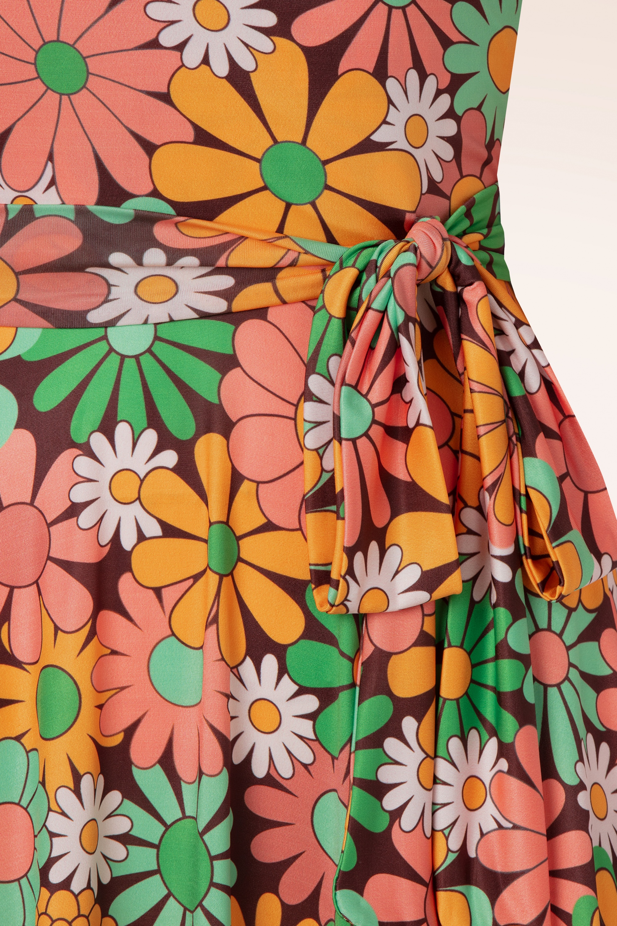 Vintage Chic for Topvintage - Faith Groovy bloemen swingjurk in multi 4