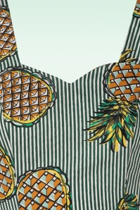 Banned Retro - Pineapple Swing Dress in Green 4