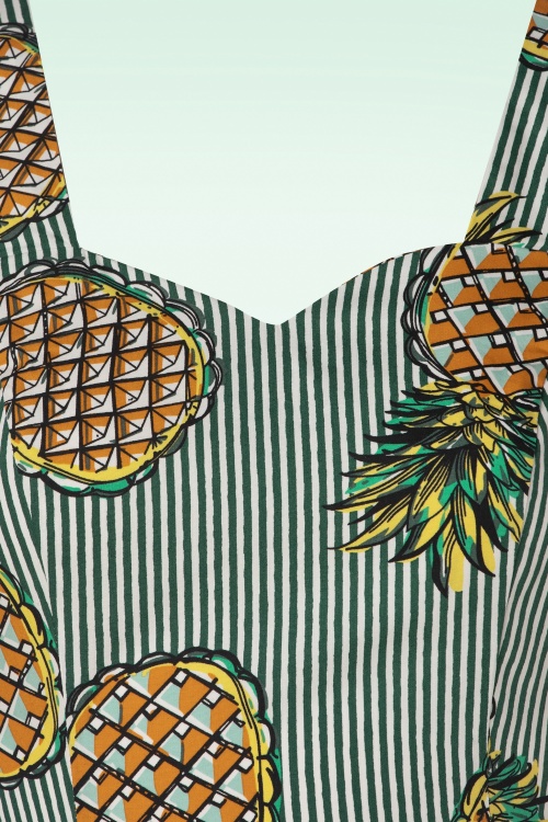 Banned Retro - Pineapple Swing Dress in Green 4