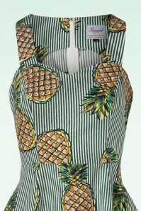 Banned Retro - Pineapple Swing Dress in Green 2