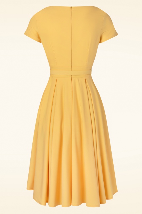 Vintage Diva  - Das Gianna Swing Kleid in Gelb 4