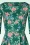 Topvintage Boutique Collection - Topvintage exclusive ~ Adriana Floral Long Sleeve Swing Dress Années 50 en Vert 5