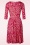 Vintage Chic for Topvintage - 50s Ditsy Heart Swing Dress in Red and Pink 3